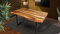 Wood Mens Nussbaum Esstisch aus Baumstamm - Handgefertigt aus Echtholz - mit U-Metallbeinen - Esszimmertisch - Nusbaumtisch - Nussbaum (70 x 120 cm)