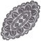 BOMHCS Spitzen-Tischläufer, oval, Breite (25,4 cm - 30,5 cm) x Länge (50,8 cm bis 55,9 cm), handgefertigte Häkelvase, Deckchen, Kommode, Schals, Tischdecke (1, dunkelgrau)