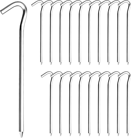 RITDVNI 20Pcs 7 Tent Pegs Ground Stakes, Metal Stakes, Camping Peg for Pitching Camping, Camping, Outdoor Decoration