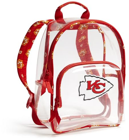 Vera Bradley Clear NFL Kleiner Rucksack, Kansas City Chiefs auf rot/gelbem Bandana, Kansas City Chiefs auf rot/gelbem Bandana