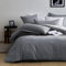 MILDLY Housse de Couette 220x240 Coton, 100% Coton Lavé, Certifié Oeko-TEX, Gris Set de Housse de Couette avec Fermeture Éclair, Parure de Lit 2 Personne 220x240 Coton avec 2 Taie d'oreiller 65x65 cm
