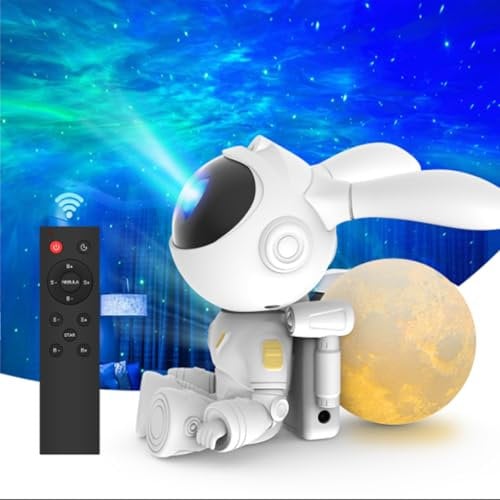 Braozaiw Astronaut Galaxy Projector, Moon Lamp Star Light With Timer and Remote, Ceiling and Nebula Projector for Kids, Adult, Room Decor, Party, Gift