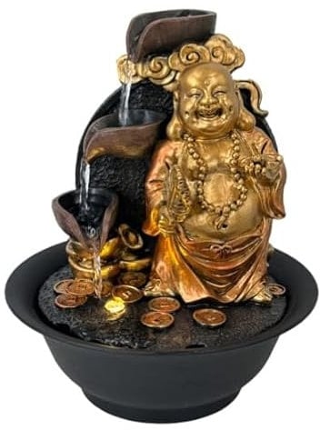 Prosperity Buddha Water Fountain Beautifully Crafted With LED Lights