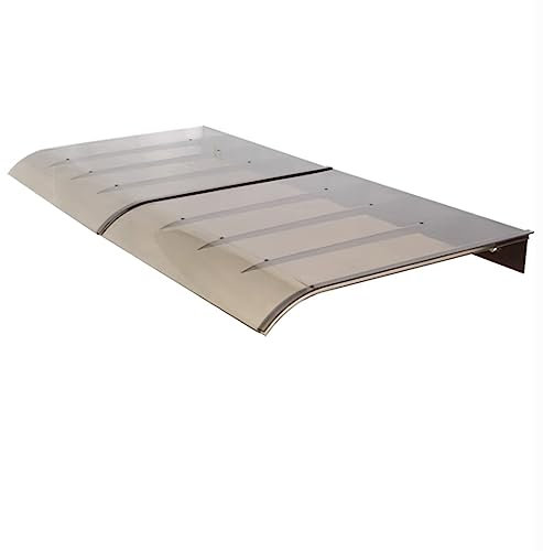 Brown Curved Outdoor Front Door Canopy Awning Shelter Cover 120x50cm Patio Rain Protection Window Door Awnings Canopy Ideal for Porch 100x40cm 80x50cm Size Options