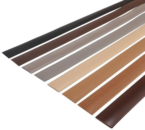 Bande De Seuil En PVC De 100cm, Barre De Seuil Adhesive, Profilé De Transition Plat Bandes De Revêtement De Sol Stratifié, Bande De Séparation De Porte De Sol Auto-adhésive(Brown,4 * 100cm)