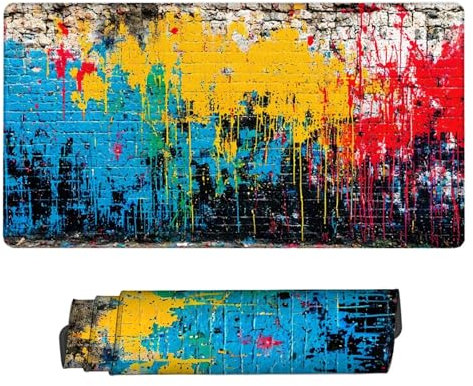Gaming Mouse Pad 900x300x3mm Large Gaming Mouse Mat Color XXL Mousepad Wall Desk Mat with Non-Slip Base, Extended Mouse Mat with Stitched Edges, Water Resist Surface Keyboard Mat for Office H2-269