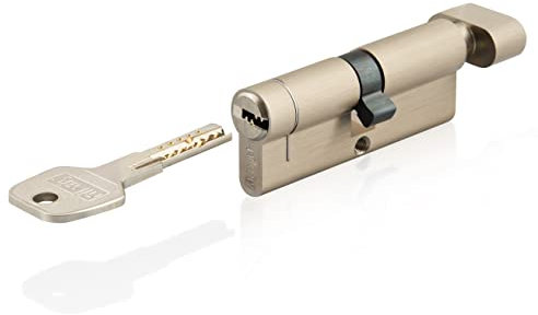 GERCAR Pro+ Knaufzylinder 2x gleichschließend 45/45 Set 2 Schließzylinder mit Knauf Form H inkl. 10 Schlüssel - 90 mm Zylinderschloss 2er Zylinder - Länge: 90mm, A:45 B:45 - Schließsystem