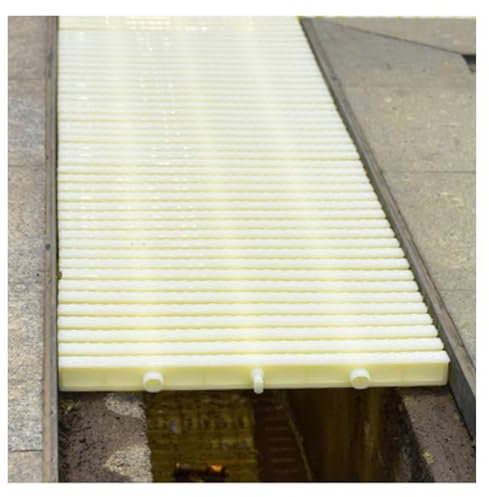 Grille De Débordement De Drainage De Piscine,couvercle De Fossé De Drainage En Plastique PP,équipement De Drainage À Trois Interfaces For Le Drainage De Sortie Intérieur Et Extérieur(30x 100CM,12 piec