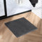 Brentfords Noodle Bath Mat Non-Slip Chenille, Extra Soft Square Bathroom Mat High Absorbency Quick-Drying Bathroom Rug Machine-Washable Bath Rug Foot Mat, Charcoal-45x45cm
