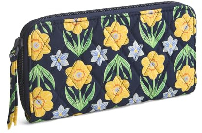 Vera Bradley Damen Premium Cotton Continental Wallet Geldbörse, Narzissen