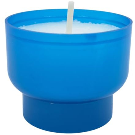 Bougie Chauffe plat - Durée 6h - Godet Bleu 100% Végétal Biosourcé- Lot 90 Veilleuses votives Ciergerie Desfossés - Lumignon Cire Minérale - Fabriquée en France