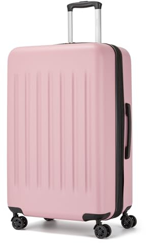 Kono Large Luggage 28 Check in Lightweight Expandable Suitcase ABS+PC Hardshell Travel Trolley case with 4 Spinner Wheels (Pink)