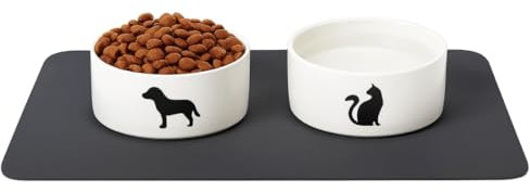 PARENCE.- Tapis de Gamelle Antidérapant pour Chien et Chat – Tapis de Protection 30x40 cm pour Nourriture et Eau – Imperméable, Facile à Nettoyer, Idéal Sols Propres et Secs