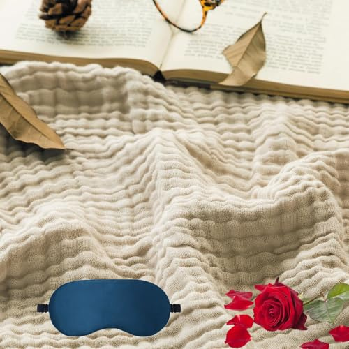 HOPASRISEE 2025 New Sanfte Musselin Decke, Sommer Musselin Decke 150 x 200, 100% Natürliche Muslin Blanket Erwachsene, as Cuddly Blanket, Bed, Couch Throw (A2,70 * 140Cm)