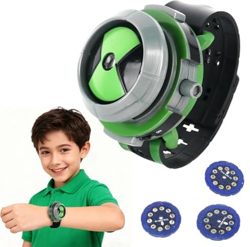 Nzkeuf Projektor Cartoon Uhr, Armbanduhr Projektor mit 10 Bilder, Kinder Uhr, Anime-Fans, Uhren des Projektors für Geburtstagsgeschenk, Kinder Rollenspie