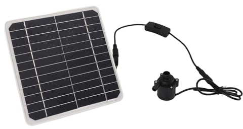 Naroote Kit de Bomba de Fuente de Agua con Panel Solar, Energía Solar de 50 W con Salida de Agua Grande y Estable para Jardines, Potencia de Bomba de 6,5 W