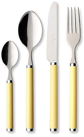 Villeroy & Boch Play! Sunny Day Couverts de table pour 6 personnes, 24 pièces, Inox, Manche en plastique jaune