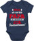 Baby Body Junge Mädchen - Sprüche - Mein Papa Feuerwehrmann - 3/6 Monate - Navy Blau - babykleidung feuerwehr babymode witzig spruch dad bodys feuerwehrstrampler strampler mit lustigen sprüchen