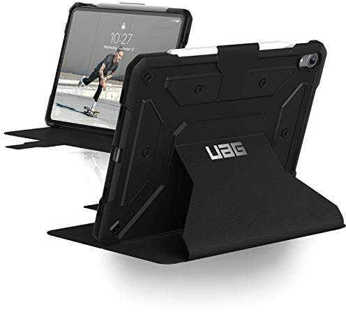 Urban Armor Gear Metropolis für Apple iPad Pro 11 (2018) Hülle nach US-Militärstandard - [Wake/Sleep, Stylus-Halter, Standfunktion] - schwarz