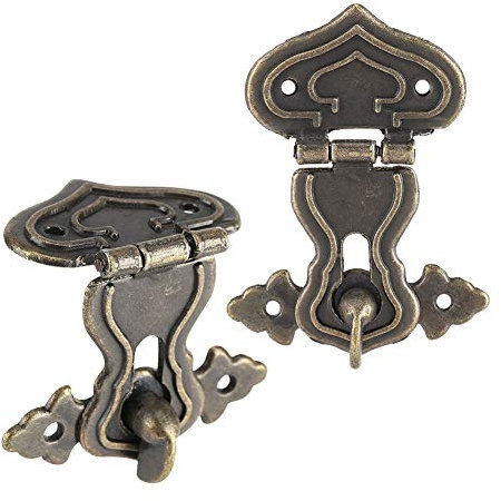 Set di 10 Serratura Antica, Chiusure in Bronzo con Fibbia per Cassetta degli Attrezzi in Stile retrò, per Scatole, Scatole di Gioielli, Scatole di Vino, Cassette degli