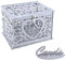 Benjia Hochzeit Geschenkkartenbox Geschenkkarten Box, Vintage groß Holz Kartenbox Karten Geld Box Briefbox mit Schloss Schlitz für Hochzeit Geburtstag danke (Mr & Mrs, Silber)