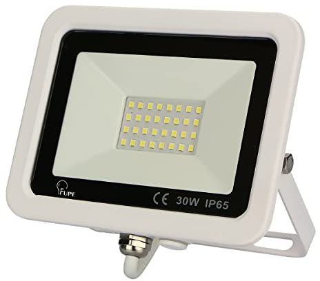 Mille Lucciole 35W LED Strahler Außen,3500LM Superhell Außenstrahler IP65 Wasserdicht Fluter 6500K Kaltweiß Scheinwerfer,LED Strahler für Hinterhof,Garage,Flur,Garten,Keine Bewegungsmelder【Weiß】
