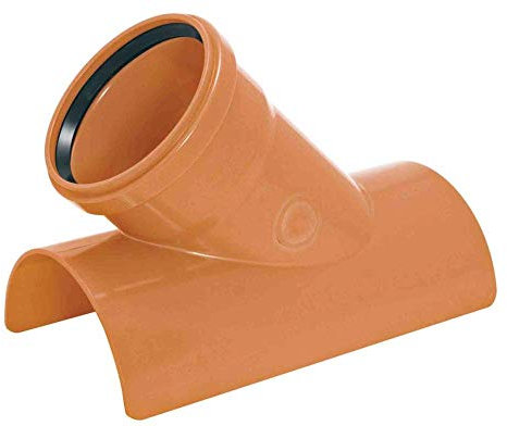 Klebeabzweig 45 Grad DN 160 x 125 aus PVC-U AIRFIT - 456125KA