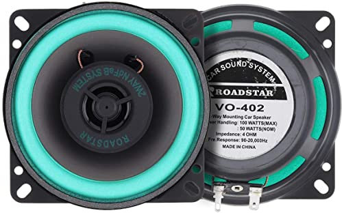BW - Altavoz coaxial para Coche de 100 W, 1 Unidad de 10,16 cm, para Auto, Auto, Auto, Auto, Auto, música, estéreo, Rango Completo de frecuencia, Altavoces para Auto