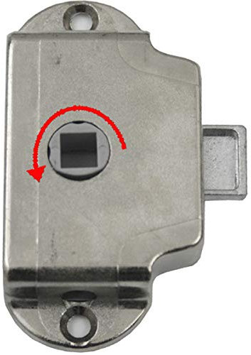 Serratura per porta con barra girevole, serratura per armadio, bagno, roulotte, roulotte, caravan, caravan, metallo, sinistra