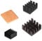 ITSTUFF Raspberry Pi Kühlkörper-Set Aluminium + Kupfer + Klebeband für Raspberry Pi 4 B, 3B+