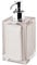 Gedy Auckland Dosasapone Bagno Tortora Chiaro, Misure: 16,2X7X7 CM, capacità 210 ml, Dispenser Sapone Bagno in Resina Trasparente di Alta qualità, Design R&S, Fatto a Mano, 2 Anni di Garanzia