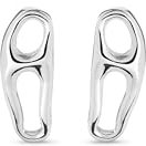 Ohrringe in Gliederform mit Sterling-Silber, Einheitsgröße, Sterling Silber, Kein Edelstein