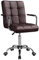 Yaheetech Bürostuhl ergonomischer Schreibtischstuhl Drehstuhl Drehocker Arbeitshocker mit abnehmbare Armlehnen Computerstuhl höhenverstellbar aus Kunstleder Braun