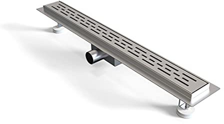 Huiyang Caniveau de Douche en Acier Inox Italienne Siphon Sol d'évacuation pour Salle de Bain 60 cm Style Ligne