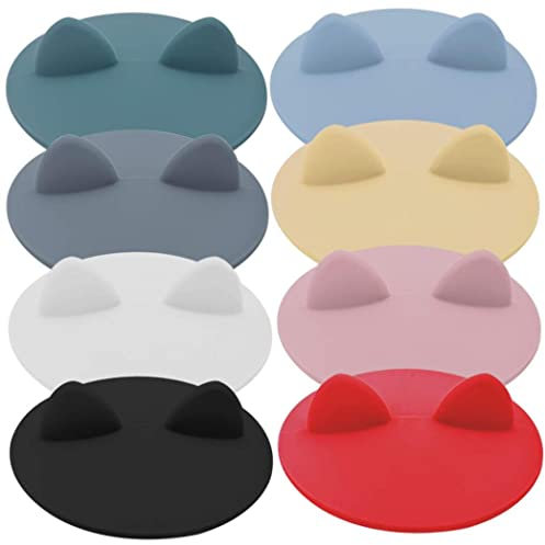 Cat Ear Silicone Cup Cover Food Grade ilicone Coffee Mug Lid Cap for Coffee Tea Drinking Cup cat ear silicone lid, cup covers for drinks, coffee mug cover, cup cover for mug, mug covers