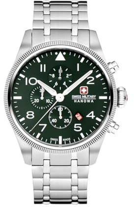 Swiss Military Hanowa Thunderbolt Chrono Herrenuhr mit Lederband oder Metallband 43 MM Durchmesser 10 ATM