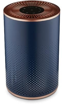 Tower T673000BLG Desktop Air Purifier, Midnight Blue and Copper