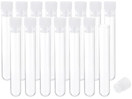 PATIKIL 3 Longitud Plástico Costura Aguja Almacenamiento Soporte 15 Paquete Portátil Bordado Aguja Pasador Dientes Palillo Tubos Estuches Caja para Artesanía Tejido Claro