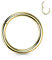 Stachelkleid Titan Clicker Ring Piercing Segmentring Gold Helix, Tragus, Ohr, Nasenring Septum 6, 8, 10mm Gold, 1,2 mm, 10 mm