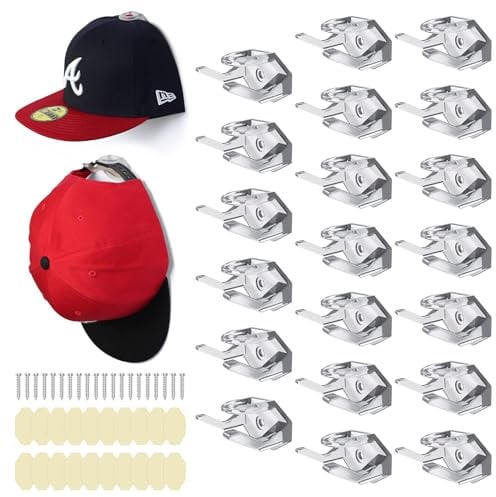 DBAILY Adhesive Hat Hooks - Wall-Mounted Baseball Cap Holder, Minimalist Clothes Hook for Hat Storage and Organization