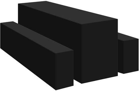 YMHPRIDE Schwarz Elastische Biertischhussen Bierbankhusse und Tischdecken, 70 cm Tischbreite,Bierzeltgarnituren 220 x 70 x 75 cm für Gartenbankett-Gartenmöbel.(3 Packungen)