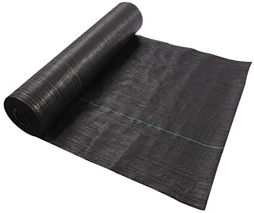 panfudongk Unkrautvlies Extra Stark Anti Unkrautflies für Garten Unkrautfolie Wasserdurchlässig Unkrautvlies Pflanzfolie Reißfest - 90g/m2-295x6ft