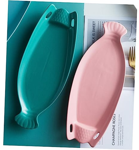 Alipis Assiette En Céramique Sky De 14 Pouces De Diamètre En Forme De Poisson Vaisselle Créative Pour Charcuterie Dîner De Mariage