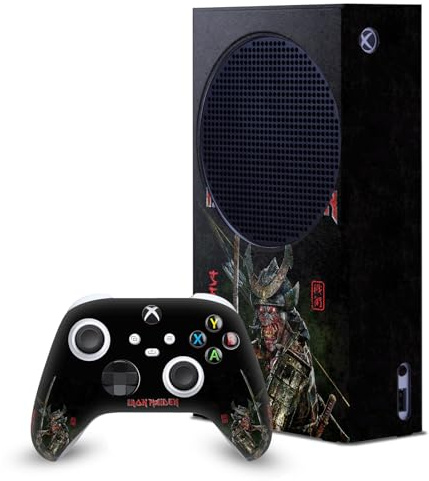 Head Case Designs Offizielle Iron Maiden Senjutsu Album-Cover Grafik Kunst Spielekonsolen Wickeln Und Gamecontroller-Häute Im Paket kompatibel mit Xbox Series S Console & Controller Bundle