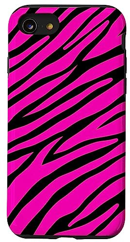 Mcbling Aesthetic Pink Zebra Print Animal Y2K Bimbo 2000s Case for iPhone SE (2020) / 7 / 8