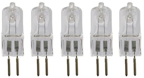 UGEFKMQ 5PC G5.3 75W 220V Halogenglühbirne Dimmbare kristallklare lampe G5.3 20W 220V Halogen Leuchtmittel Warmweiß 75W