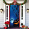 Hiseng Halloween Deko Banner, Happy Halloween Türabdeckung Hängende Türdeko Hintergrund für Halloween Party Wand Veranda Haustür Horror Spukhaus Deko Festival Requisiten -200x90cm (Spinnennetz)