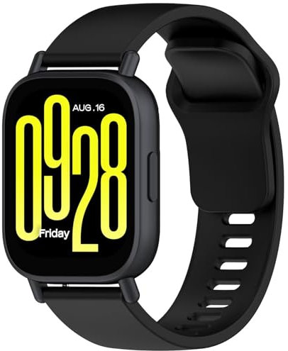 FTRONGRT Cinturino Compatibile con Xiaomi Redmi Watch 5 Lite/Xiaomi Redmi Watch 5 Active, Morbido Silicone, Confortevole Cinturino di Ricambio.Nero