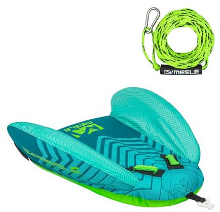 Mesle Funtube Cruzer, Set mit Leine, 1 Person, Wasserreifen für Kinder & Erwachsene, Towable Tube aufblasbar Wassersport, Schleppring für Boot & Jetski, Schleppreifen zum Ziehen