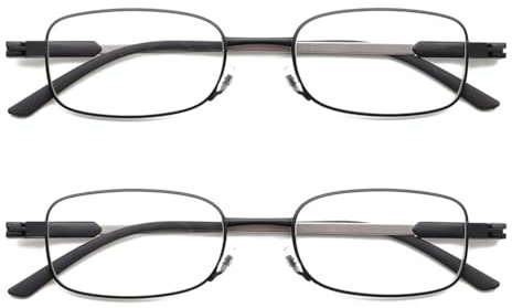 IEYELUUK Taschenlesebrille Flach Kompakt für Unterwegs mit Hartetui, Reise Mini Lesehilfe Tragbar, Dünn Dioptrien +2.0